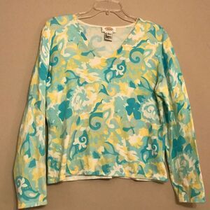 Talbots Petite V-Neck Knit Sweater - Size L